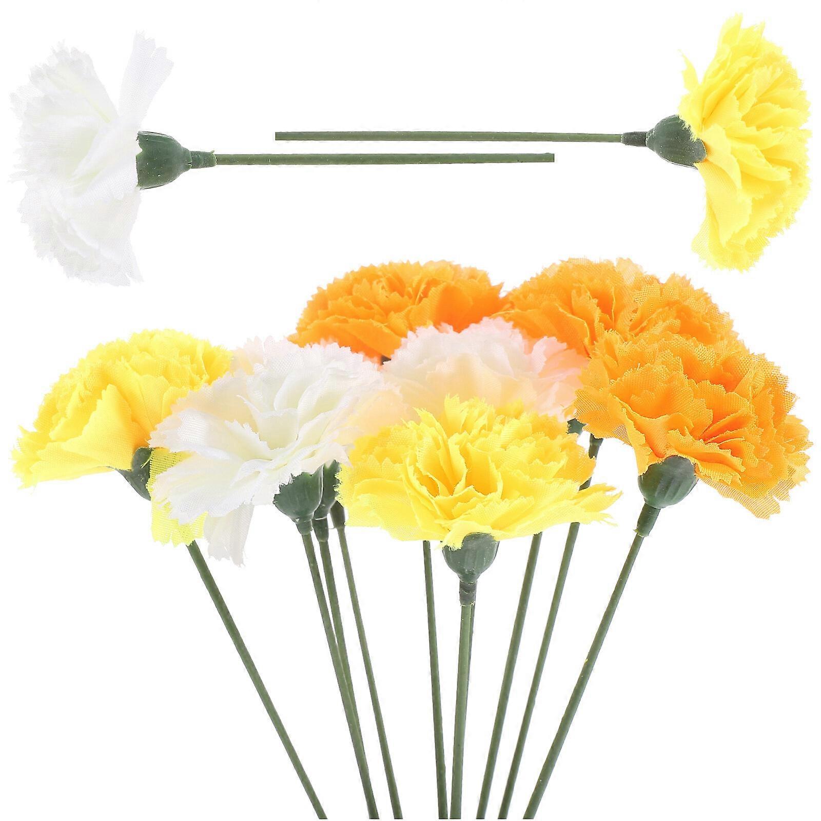 1 Set Simulation Flower Artificial Flower Artificial Marigold Flowers With Stems And Iron Wire