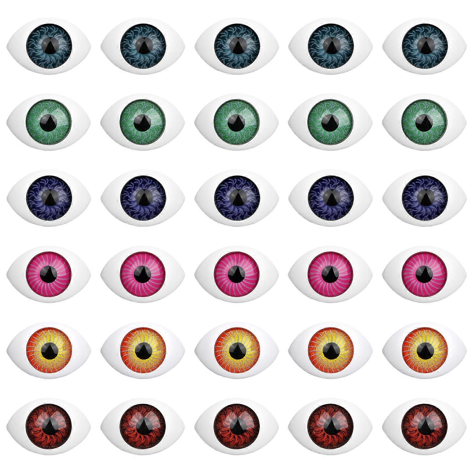 100 stuks Hand sieraden Oogbollen Ambachten Halloween Animatronics Opruiming Halve Ronde Pop Oogbollen Handgemaakte Pop Ogen