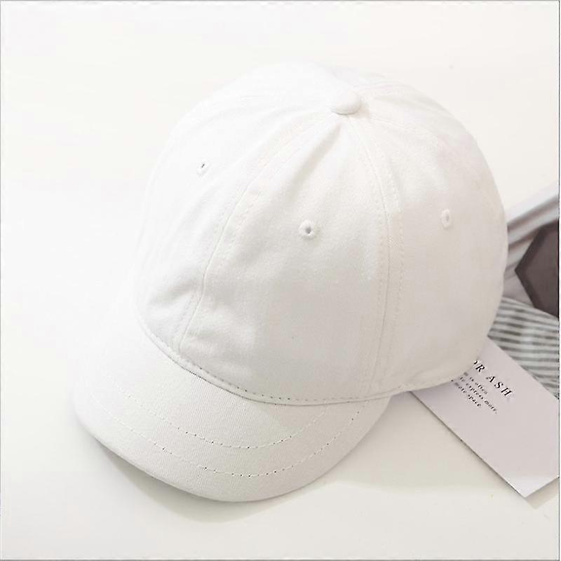 Wzcx Short Brim Solid Color Peaked Cap Unisex Soft Top Adjustable Fashion New Hip Hop Spring Summer Snapback Baseball Cap
