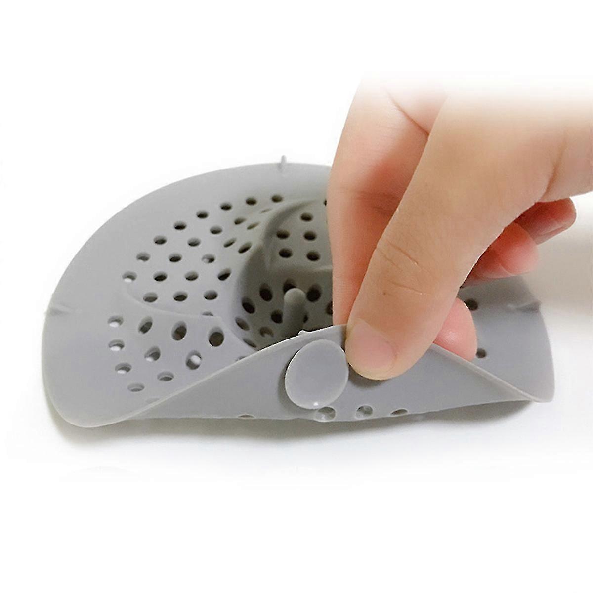 3pcs Silicone Filter Cap-grey+blue+white3pcs Shower Drain Covers, Rubber Sink Strainer Drain Protector