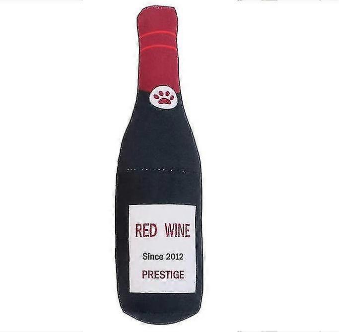 Squeak Wine Bottle Shape Dog Plush Toys, Cuddly Toy Robust Puppy Gift For Small Large Dogs, Squeaky Chew Toys For Dogs