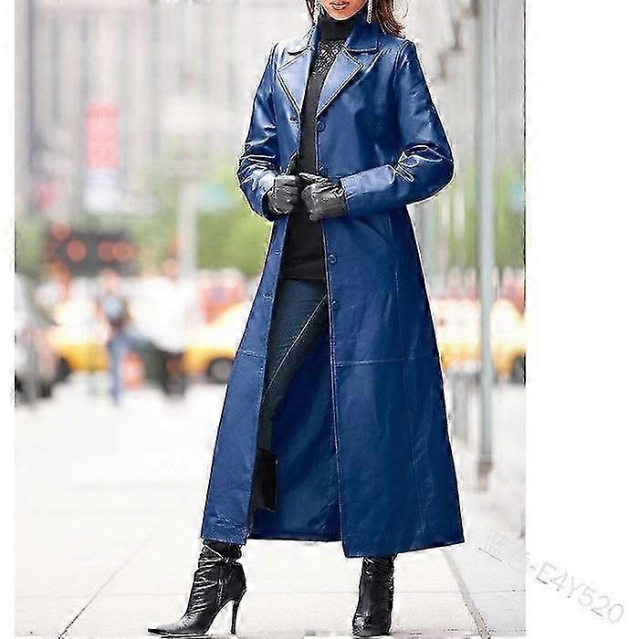 Source: Women's Buttoned Leather Jackets, Long Coats, Plus Size Leather Windbreakers, W333
