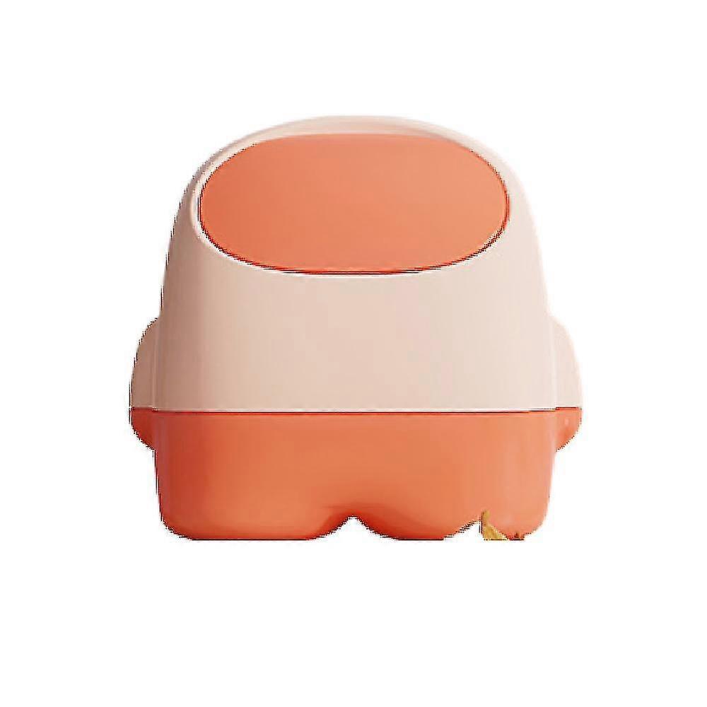 ABS Trash Can, Simple Push Type Suitable For Desktop Storage Bucket