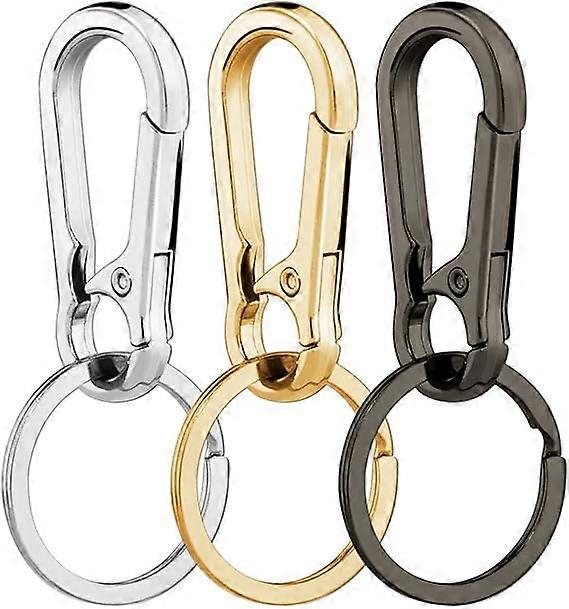 Keychain 3 Pieces Metal Keyring Key Ring Chain Clip Keychains