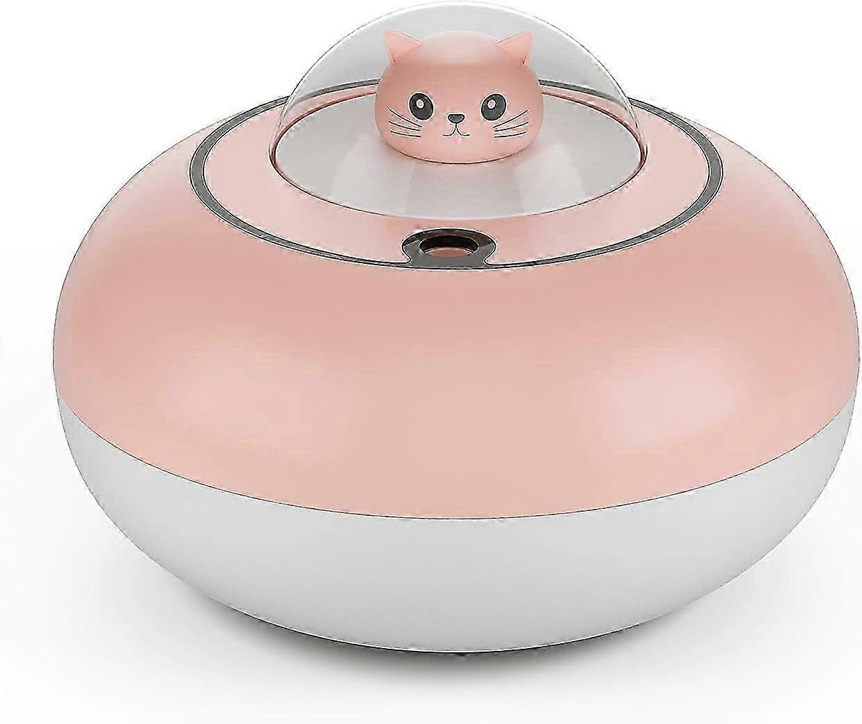 Cute Humidifiers for Home Bedroom300 ML Mini Humidifiers with 7-Color LED Light,Timing Auto Shut-Of