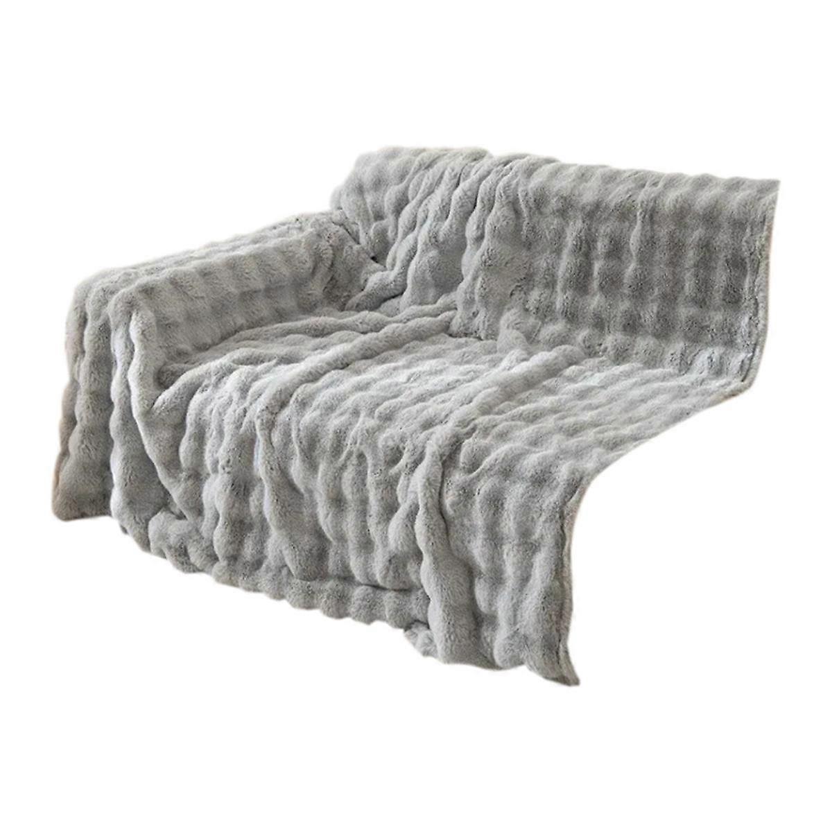 Luxury Faux Fur Sofa Covers Warm Winter Plush Couch Slipcovers Super Soft Thick Bubble Shaped Ide