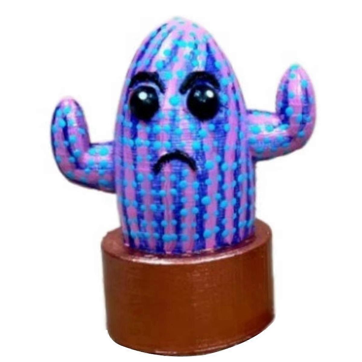 Cactus Doll Big Eye Cactus Miniature Unique Mini Desktop Cactus Ornaments Room Decoration C