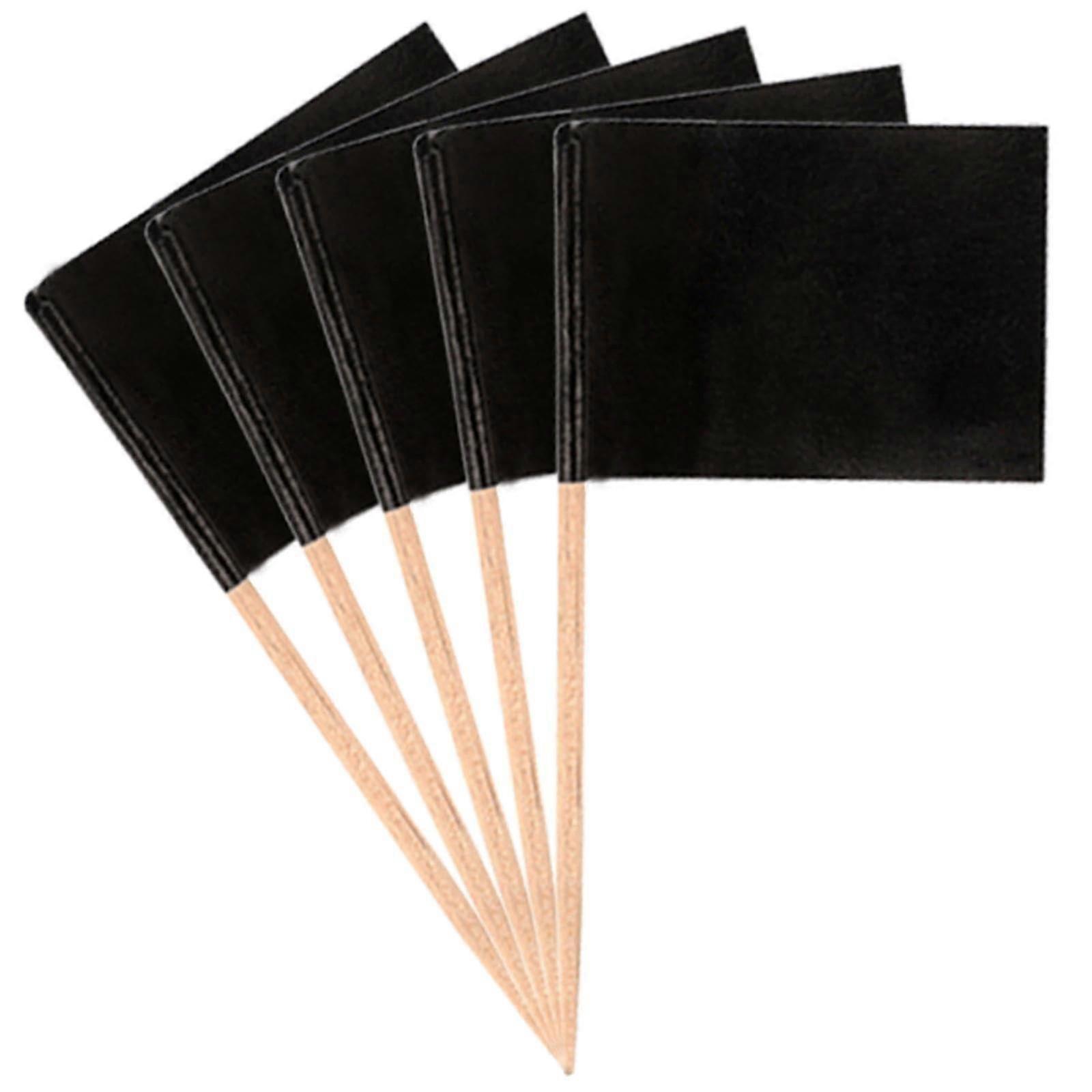 100PCS Party Food Labels for Buffet, White Blank Toothpick Flags Cocktail Sticks Food Flags for Buffets to Write it On