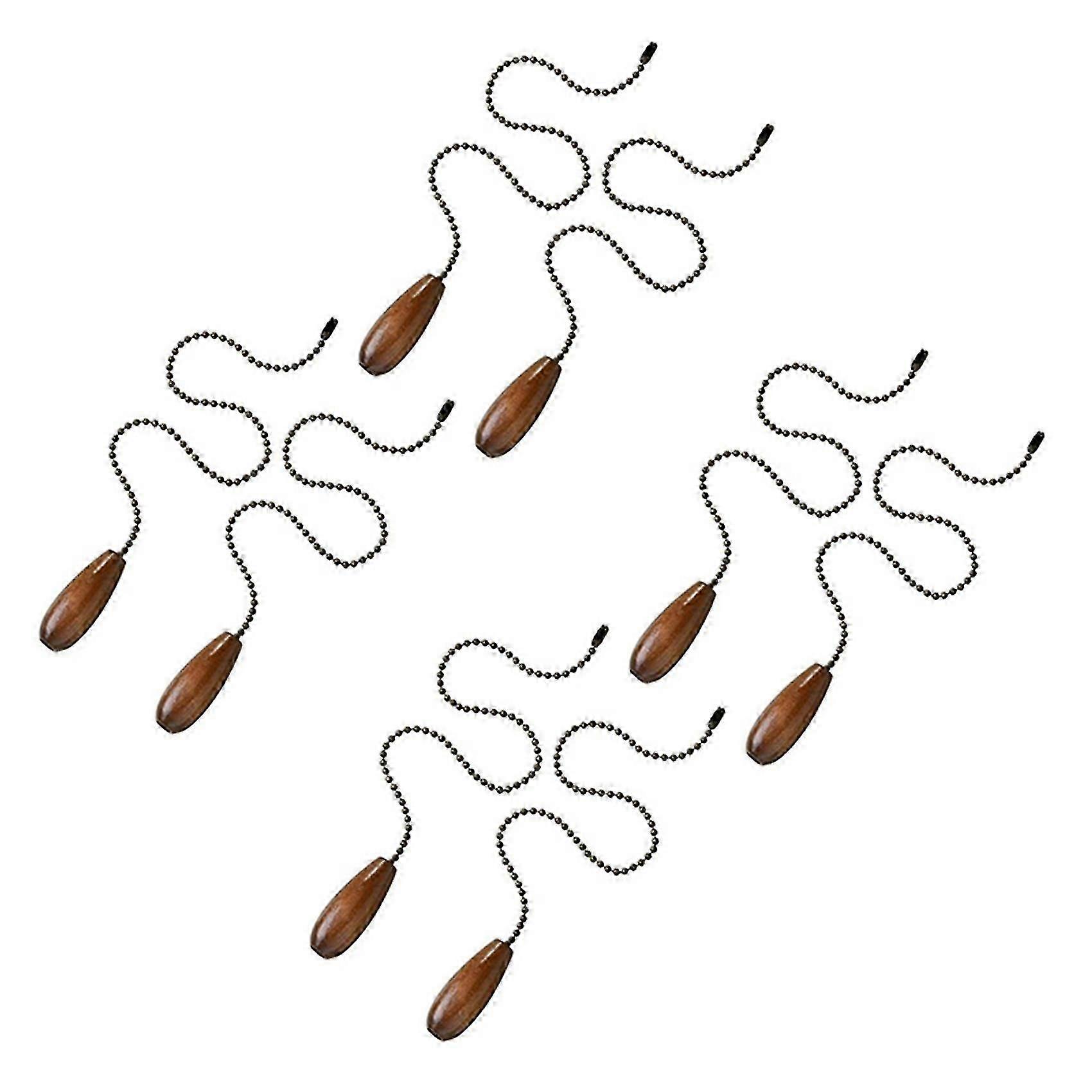 8 Pieces Ceiling Fan Chain Pulls Wooden Pull Chain Extension Pull Chain For Ceiling Light Lamp Fan