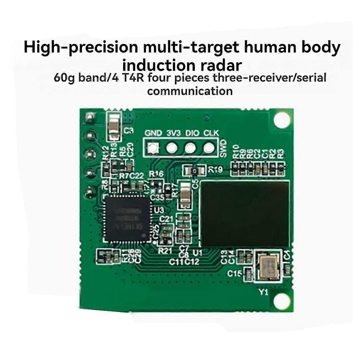 LD6001A 60GHz MmWave Radar Sensor Module+CH340 Serial Port Board 4T 4R Human Presence Sensor Module