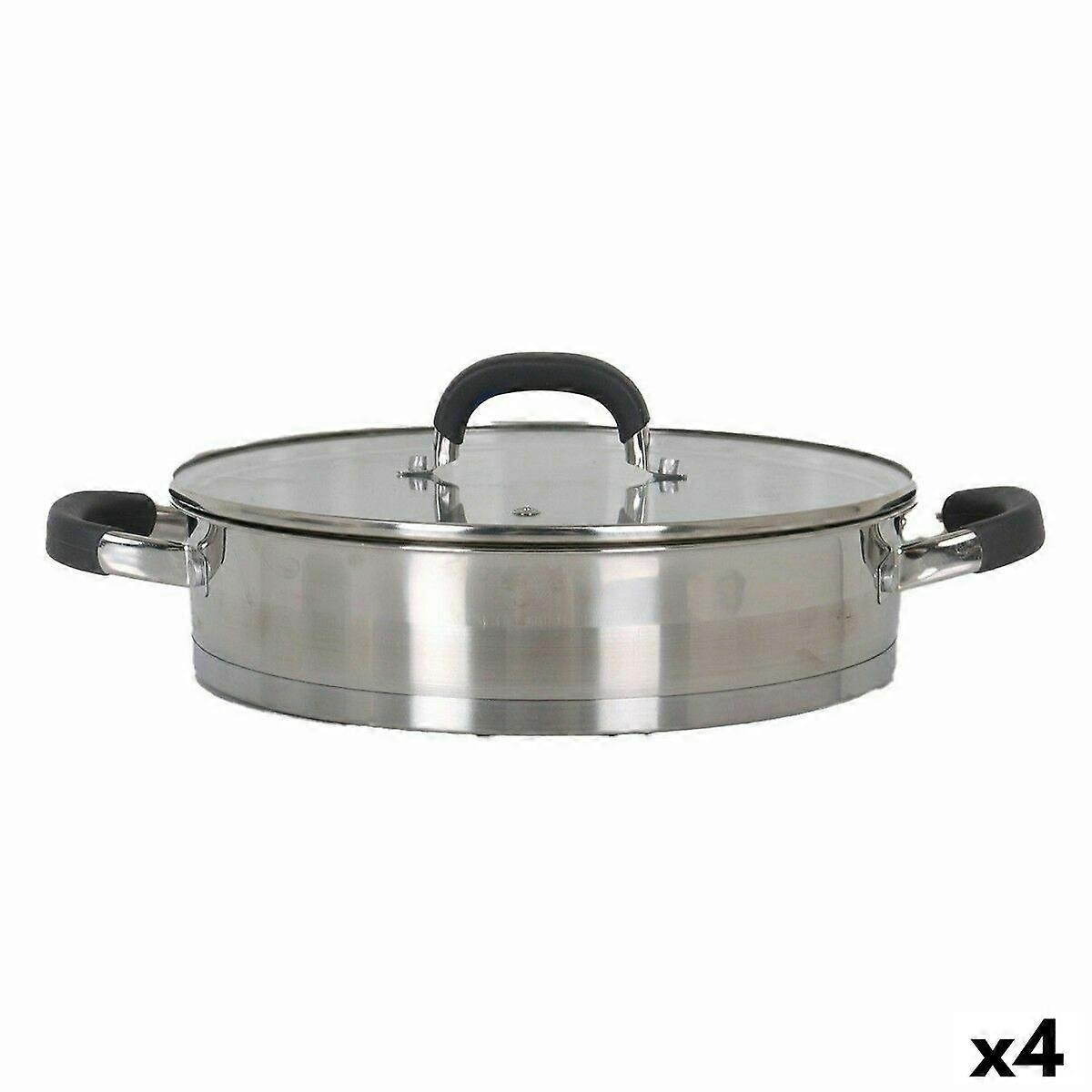 Cocotte avec couvercle en verre Quttin 3,1 L (4 Unités)