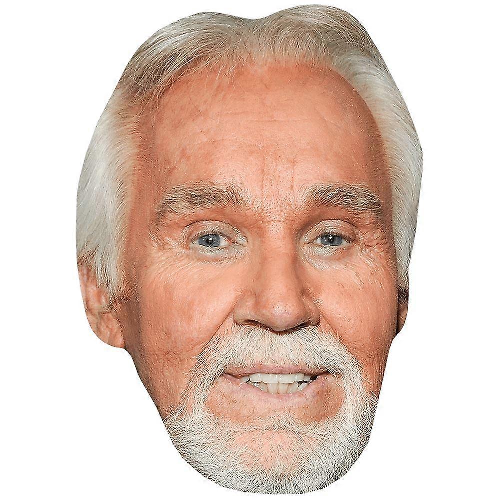 Kenneth Rogers (Beard) Celebrity Mask, Flat Card Face