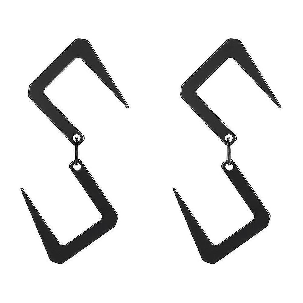 2 Pcs S-hook Stainless Steel Hook Camping Contion Bule Storage Hook