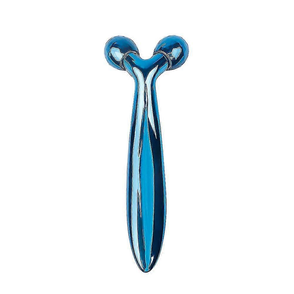 3d Roller Massager Y Shape 360 Rotate Thin Face Body Shaping Y Roller 1pcs,blue)