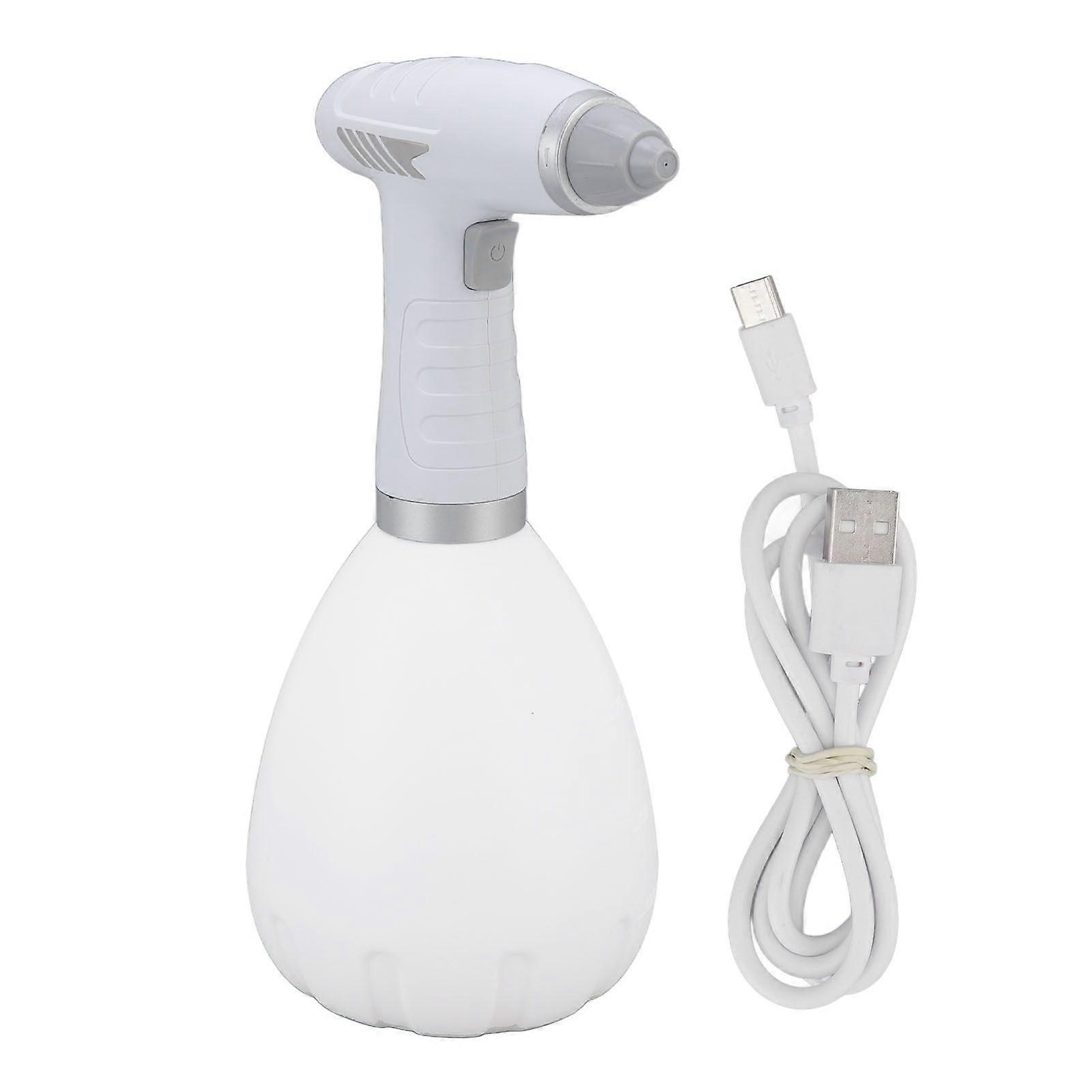 Electric Watering Can Dual Modes One Button Switch Adjustable Automatic Spray Bottle for Home White 2000ml