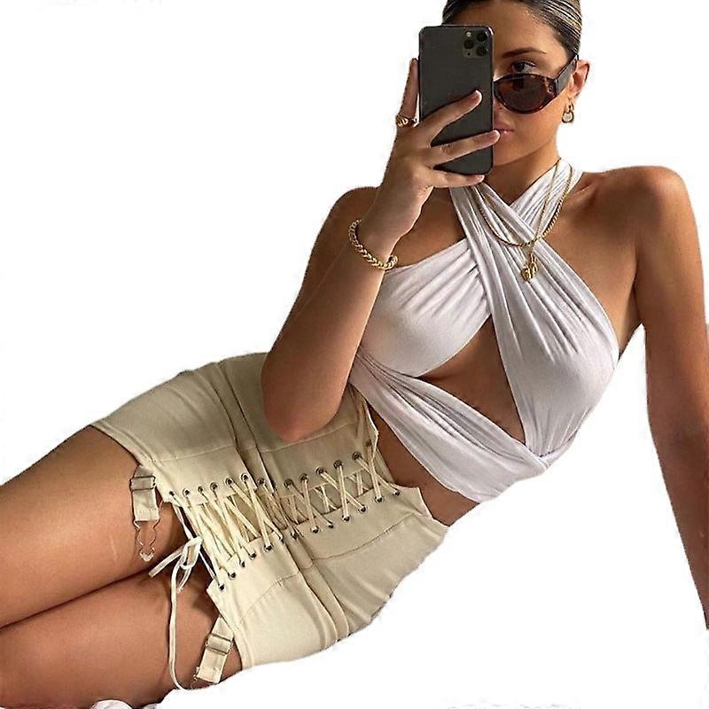 Hot Girl Slim-fit Halter Backless Vest