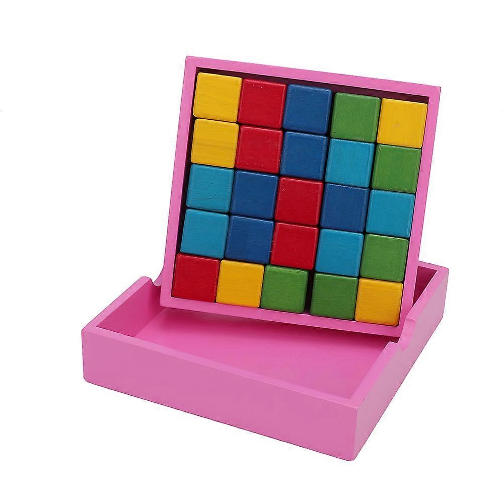 25 buc Copii Colorat Lemn Inteligent Bloc de Construcție Jucării Educaționale