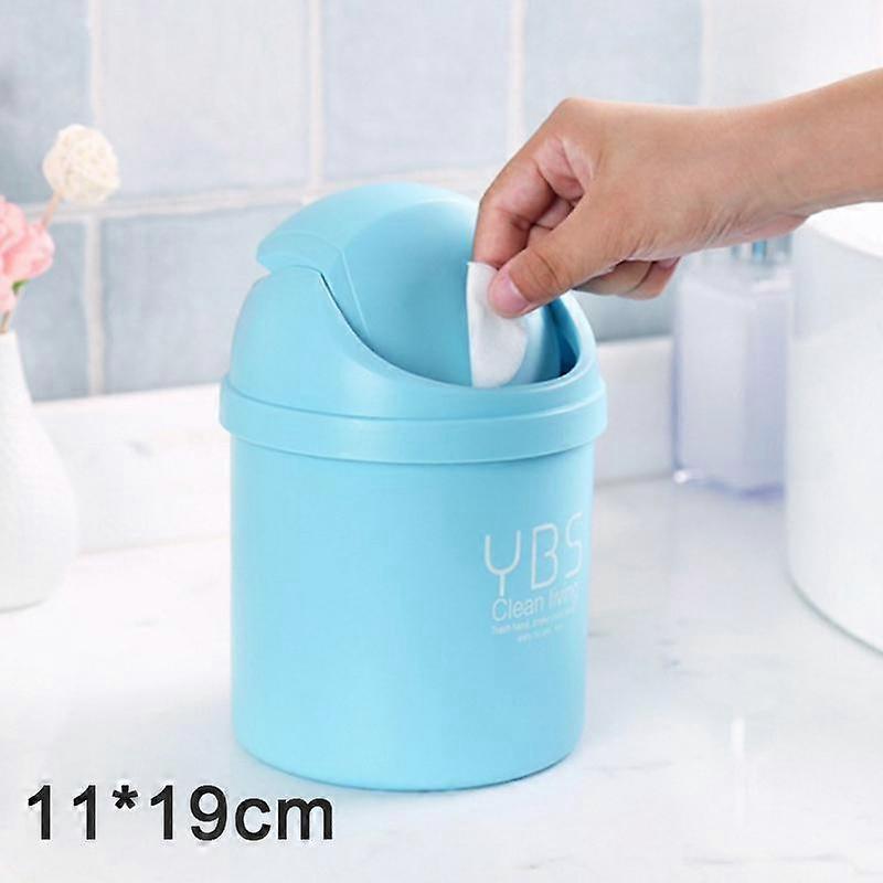Desktop Mini Waste Bin Small Trash Can Household With Bins Desk Storage