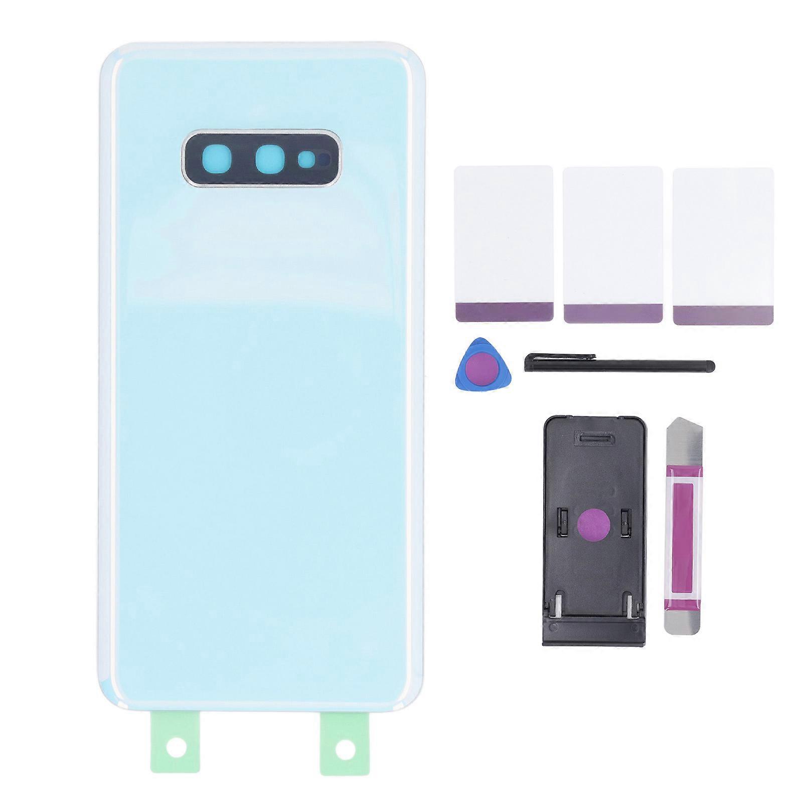 Galaxy S10e White Back Glass Replacement - Pre-Installed Lens, Tape & Tool Kit