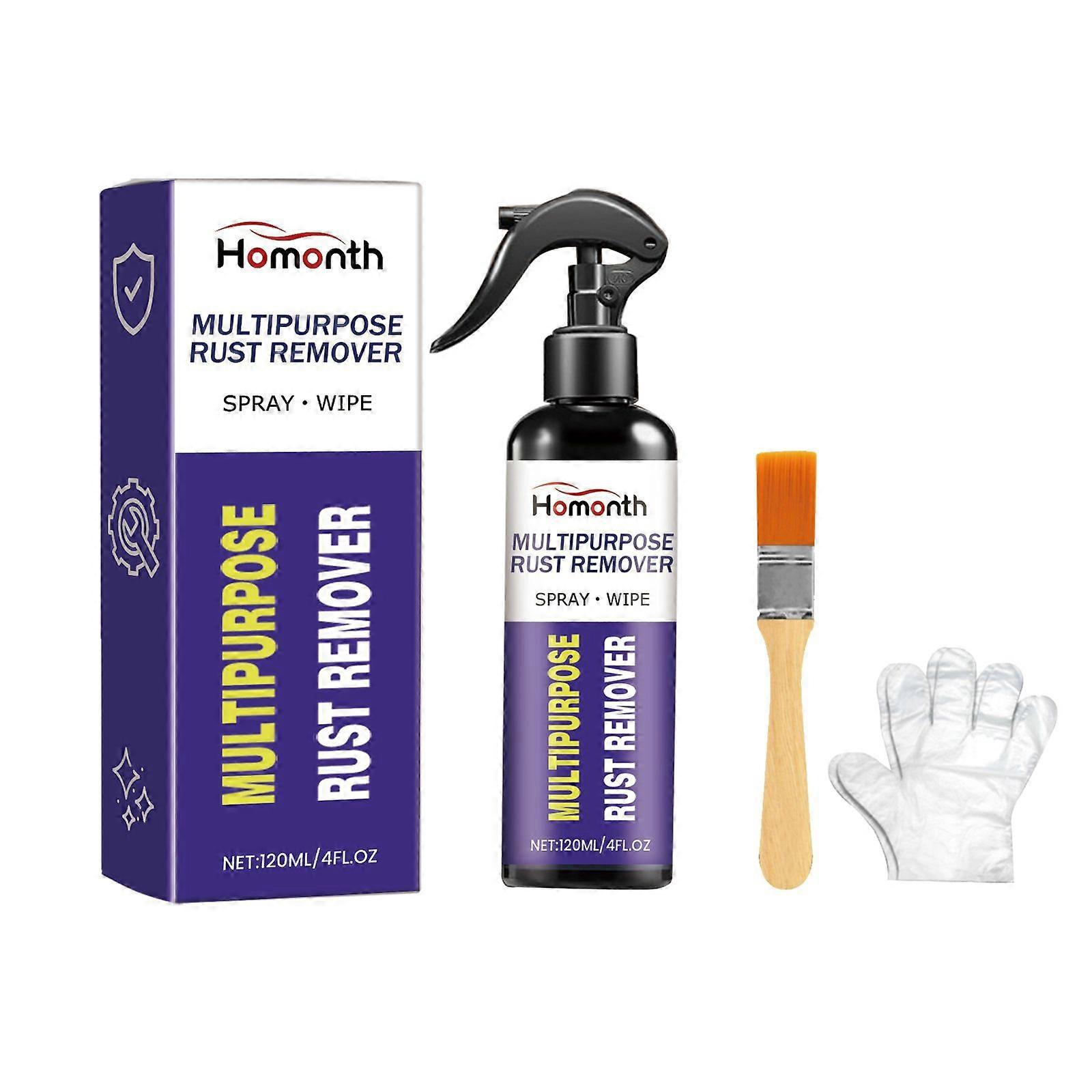 Metal Rust Remover Spray - Multi-Functional Antirust Lubricant with Citric Acid & Sodium Gluconate, 120ml