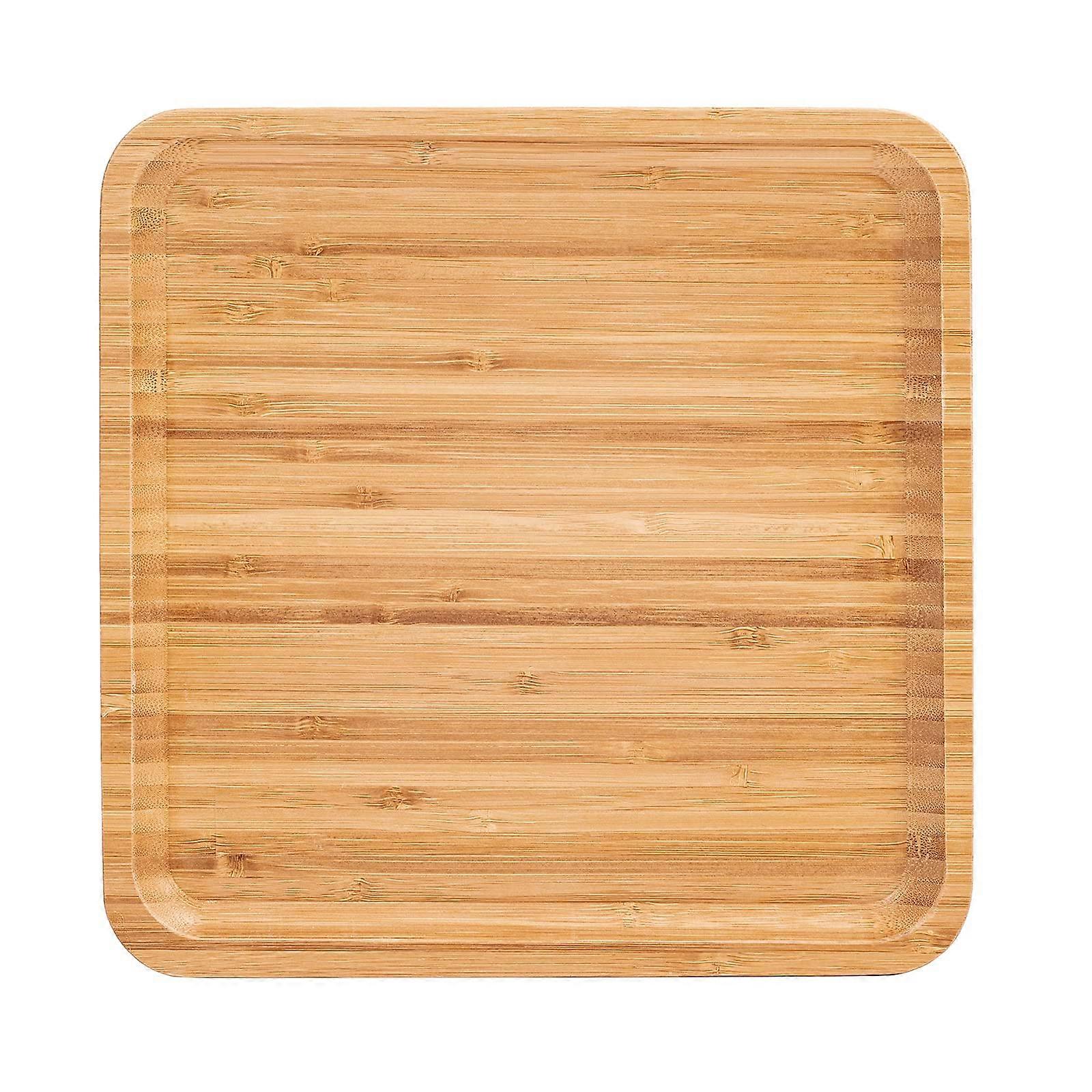 9.84-Inch Bamboo Serving Tray - Breakfast and Fruit Platter (Single Unit)