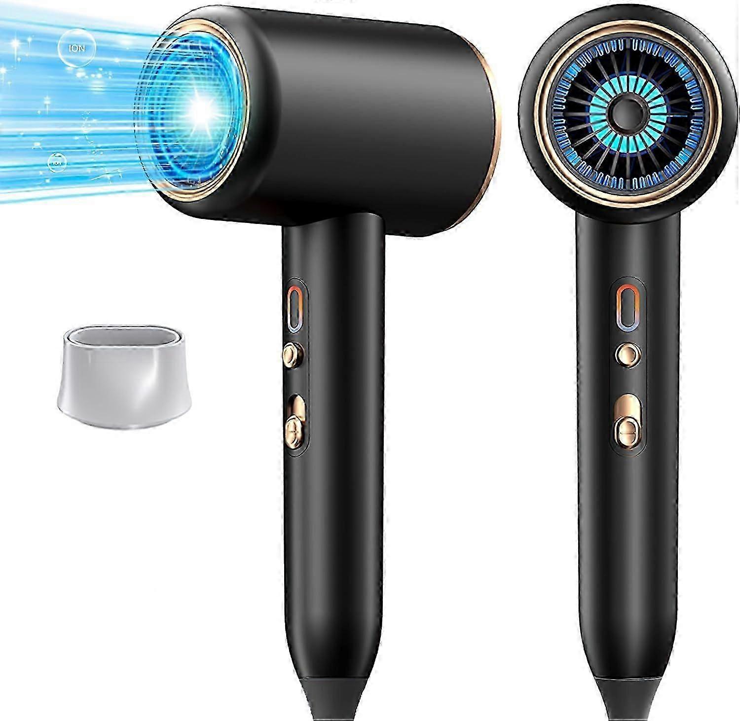 Hair Dryer, Hair Dryer, Hair Dryer Ion with Diffuser and Concentrator Nozzle, 2400 W Turbo Ultra Quiet Motor, 2 Heating & 3 Speed Levels, Hair Dryer w