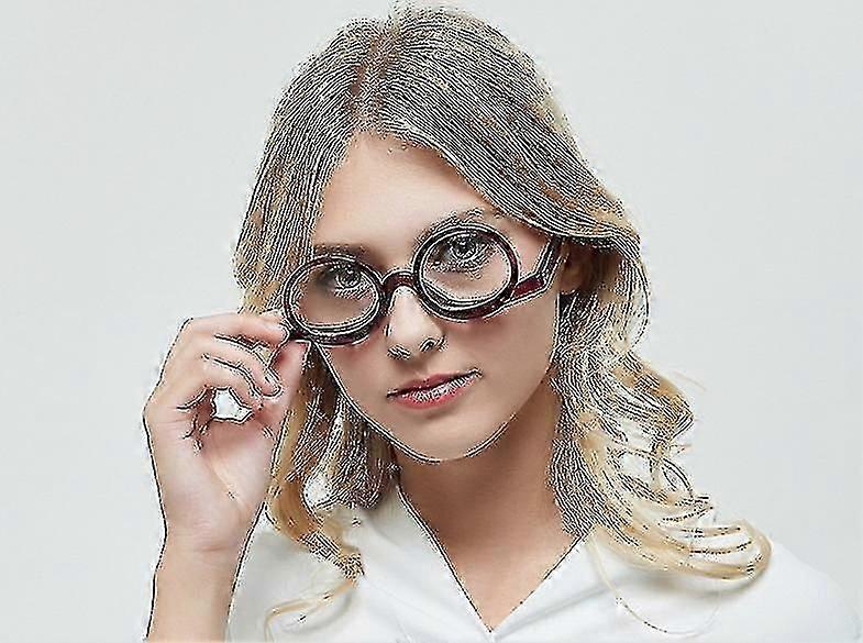 Kadın Makyaj Okuma Gözlükleri Döndürülebilir Flip Makyaj Göz Gözlükleri Presbiyopik +1.00 ila +4.0