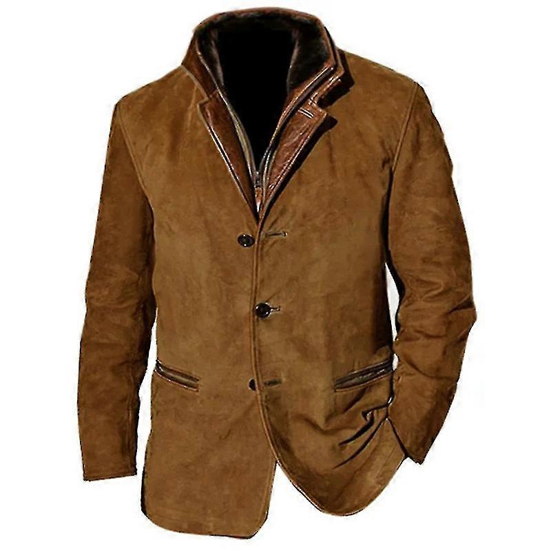 Ανδρικό Μπουφάν Vintage Fleece Σουέτ Μπουφάν Φθινόπωρο Χειμώνας Υπαίθριο Καθημερινό Σακάκι-Καλό