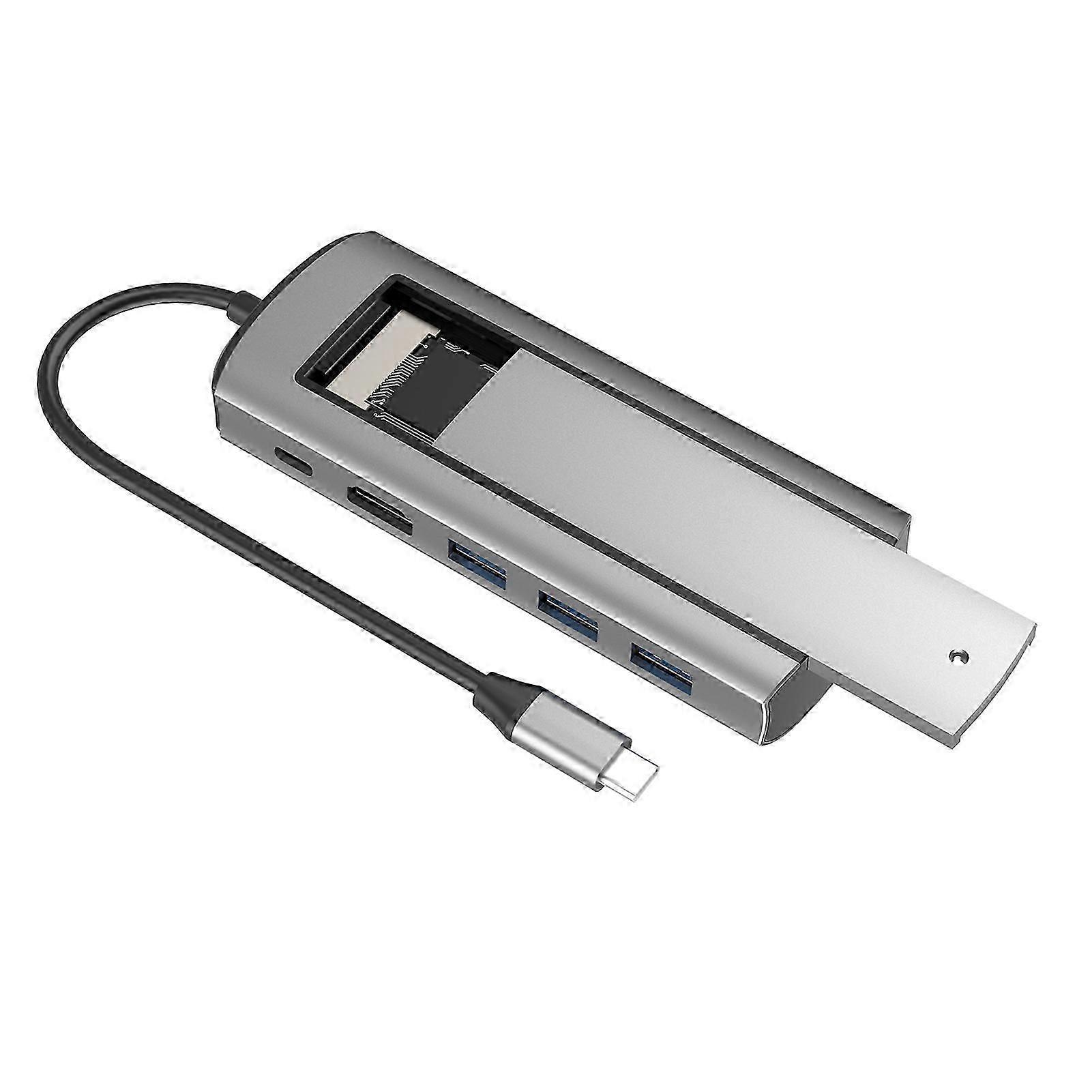 6-in-1 Type-C Docking Station Multifunctionele USB-hub met meerdere poorten voor pc-notebooklaptops