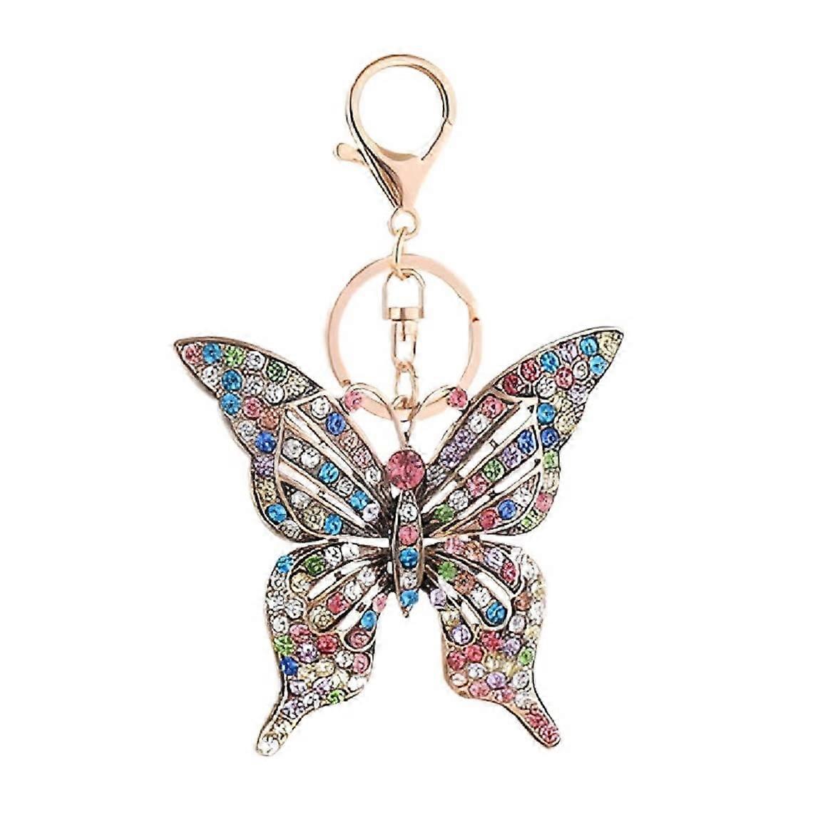 Cute Sparkling Funny Punk Rhinestone Keychain for Bags, Accessories, and Gifts in Multi-Color Design