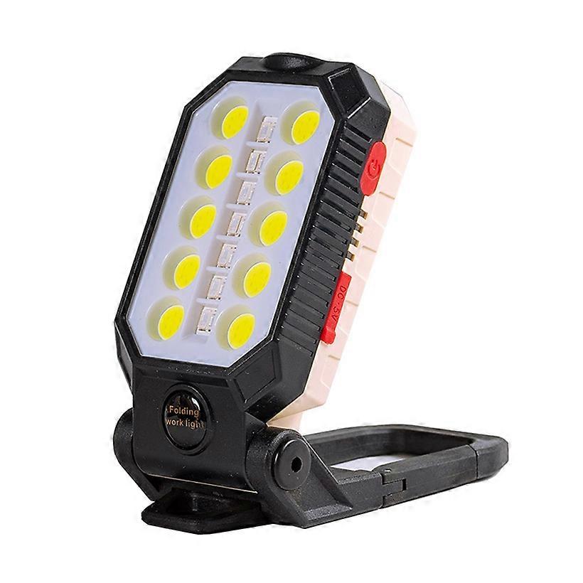 COB Work Light USB Charging Hook Emergency Flashlight Maintenance Lamp, Style: W599A 10 Hole