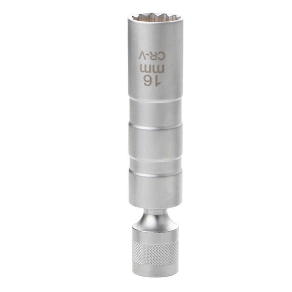 Extend Spark Plug Socket Wrench 12 Angle Repairing Removal Tool Thin Wall 3/8 Inch Drive Sockets Auto Repair Tool 16mm