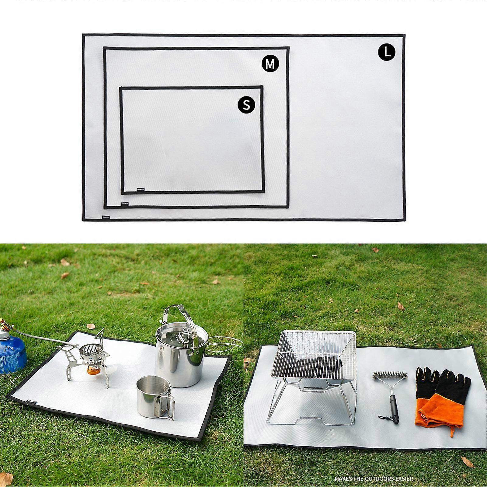 Fiberglass Blanket Fireproof Thermal Insulation Pad High Temperature Resistant Outdoor Camping Picnic BBQ Mat