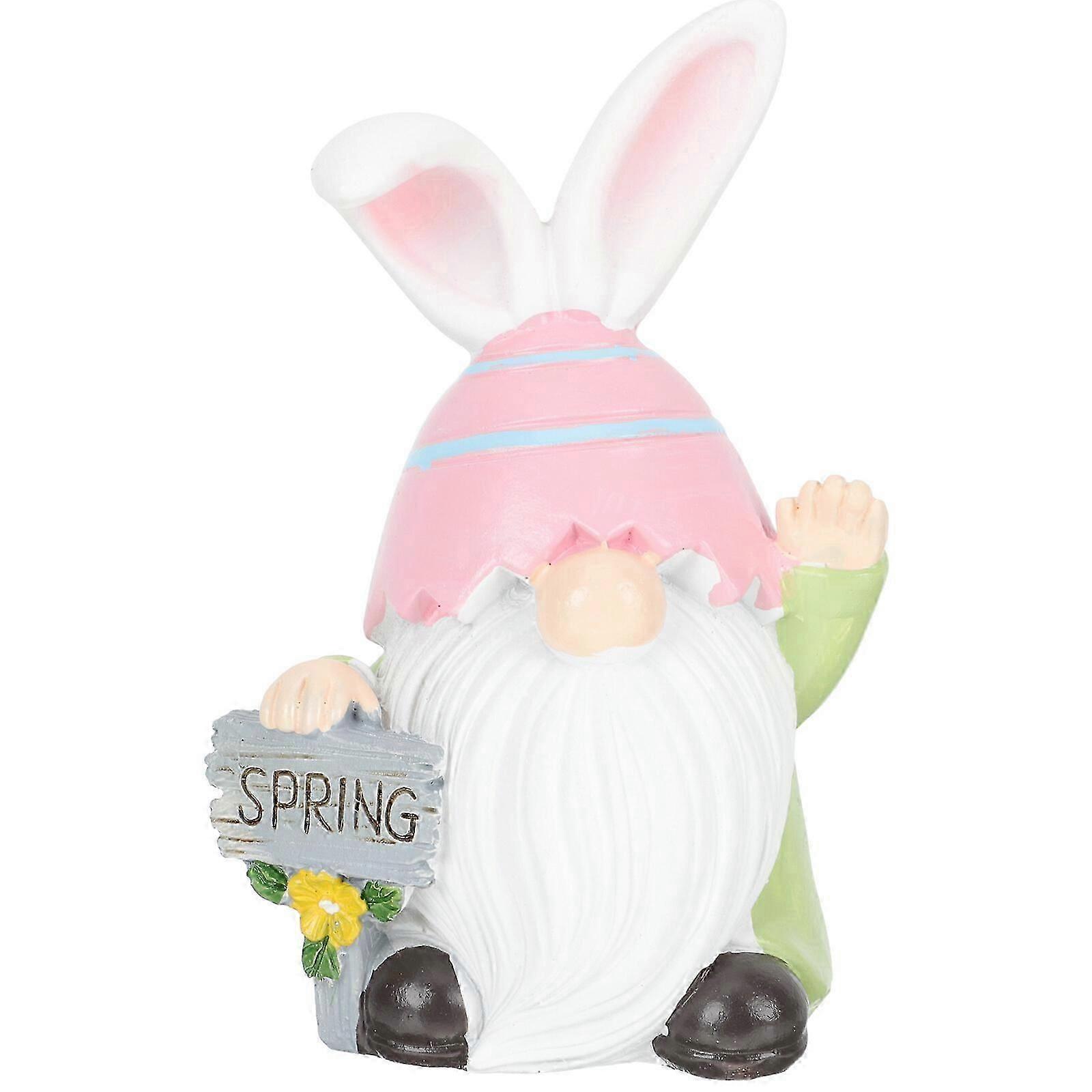 Easter Decoration Easter Gnome Decor with Light Resin Easter Gnome Doll Decoration Easter Gift
