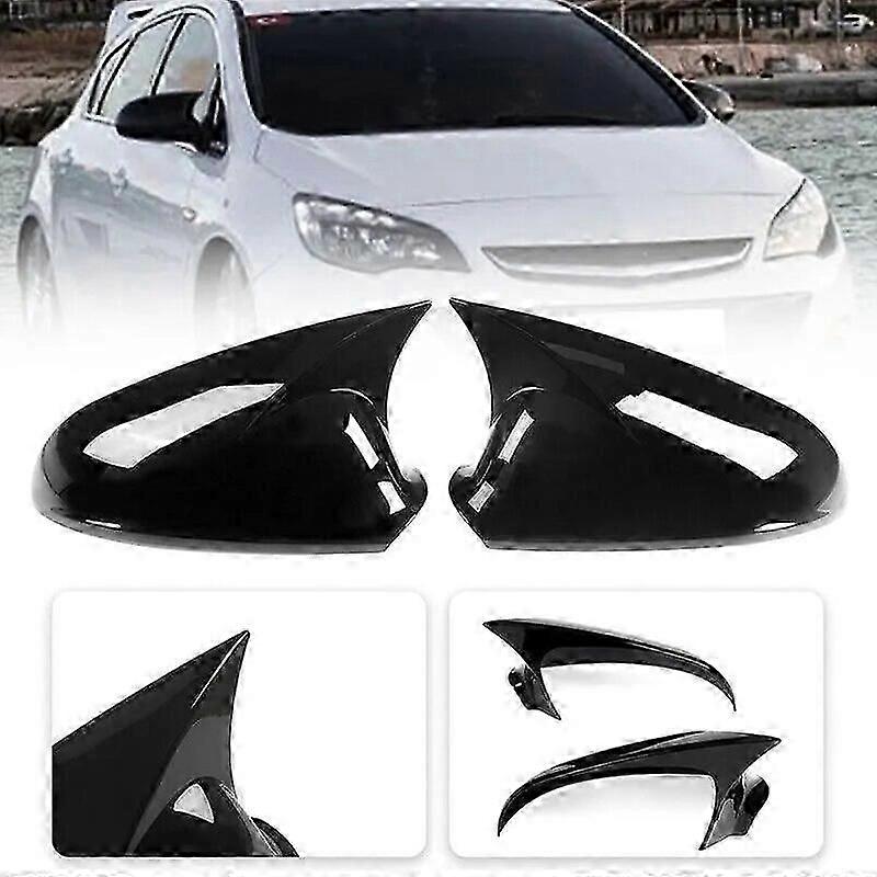 Compatible For Vauxhall Astra Opel Astra J mk6 Sedan Hatchback Bat Mirror Cover 2010-2015 M style Side Wing Mirror Cover Caps Add on Pair
