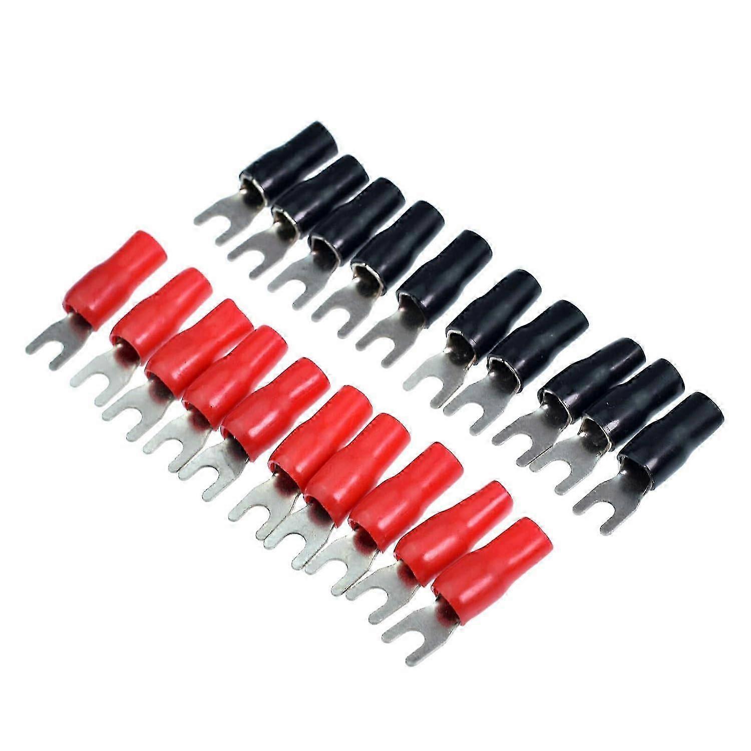 20pcs Barrier Spade Fork Terminal Connectors - 4 GA