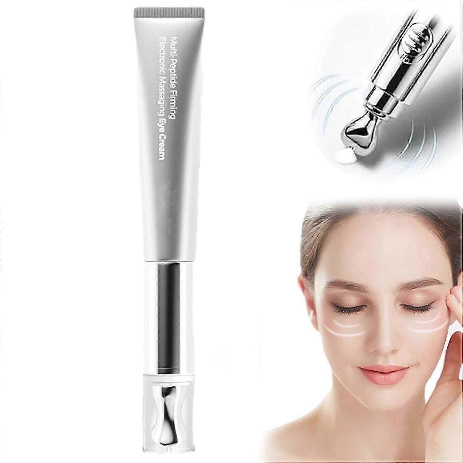 Wrinkle Eraser Massaging Eye Cream, Multi Peptide Eye Serum, Electronic Massaging Eye Cream For Smooth Fine Lines Puffy Eyes