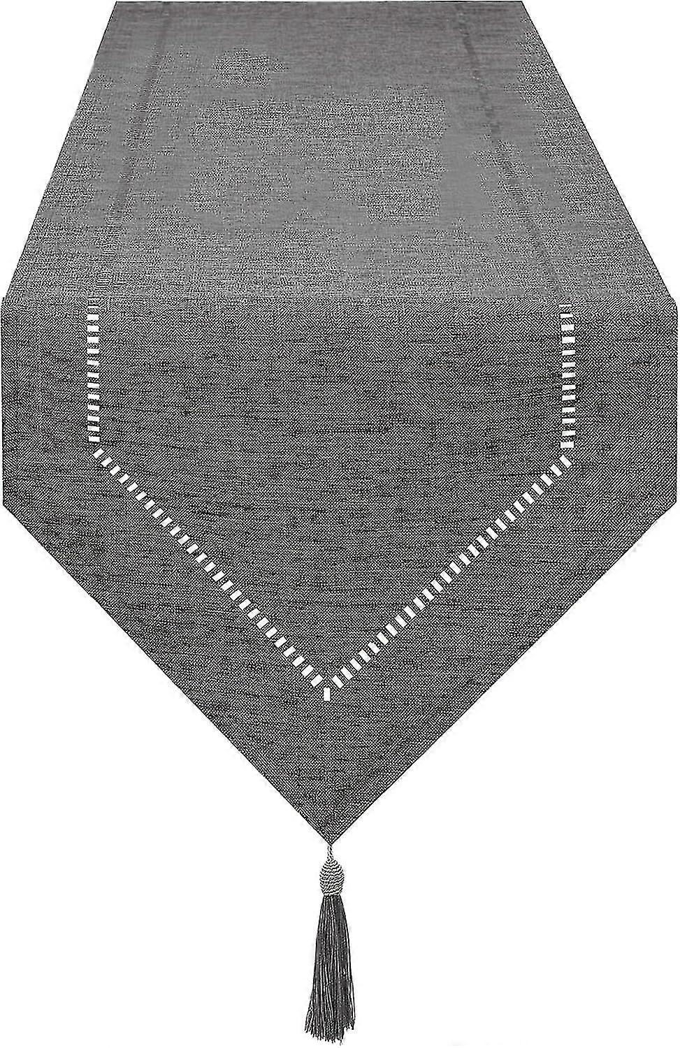 Chemin De Table Lin Gris 32 X 180 Cm, Chemin De Table De Haute Qualit, Chemin De Table Uni, Moderne, Facile D'entretien Pour Table  Manger, Table Bass