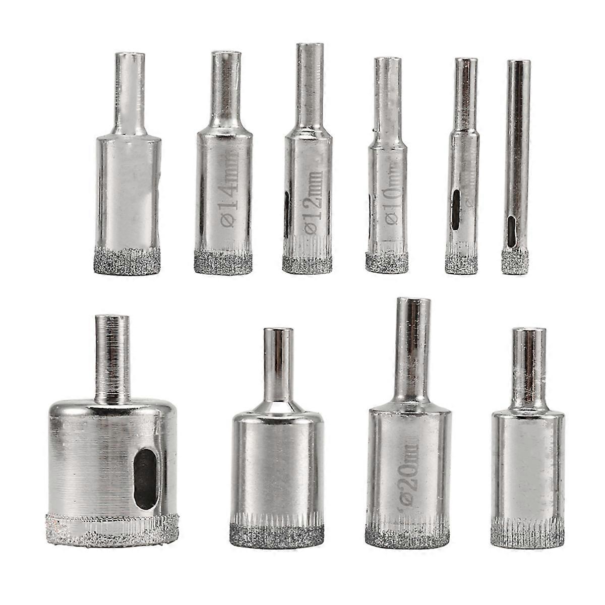 Diamond Drill Bits Set, 10 PCS Diamond Hole Saw Set