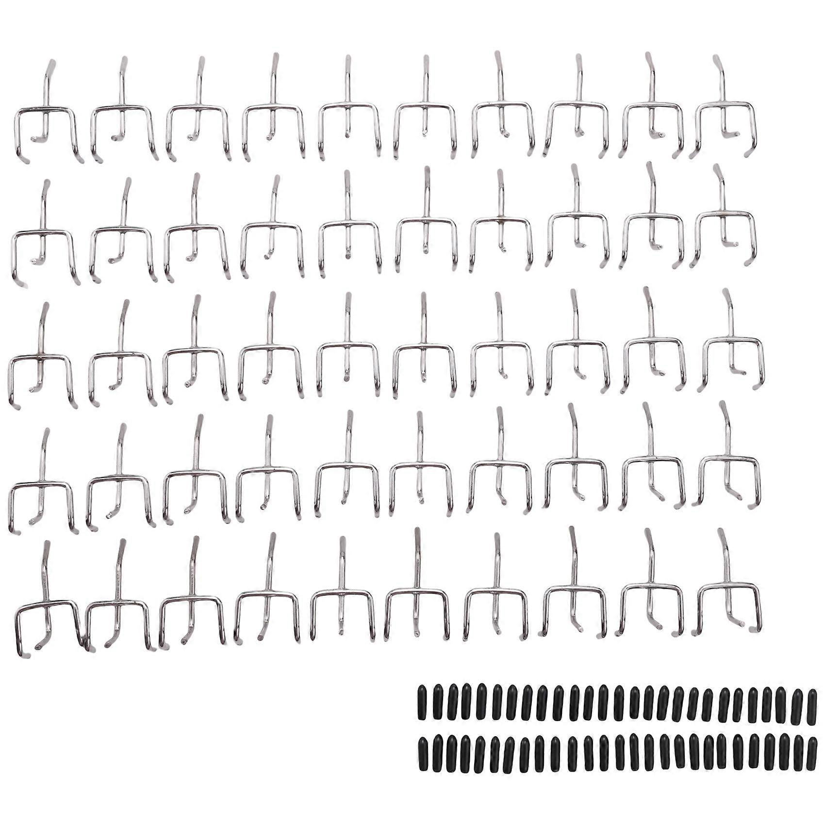 50 Pcs 2-Inch Pegboard Hooks Wall Shelf Tool Hangers Home Organizer