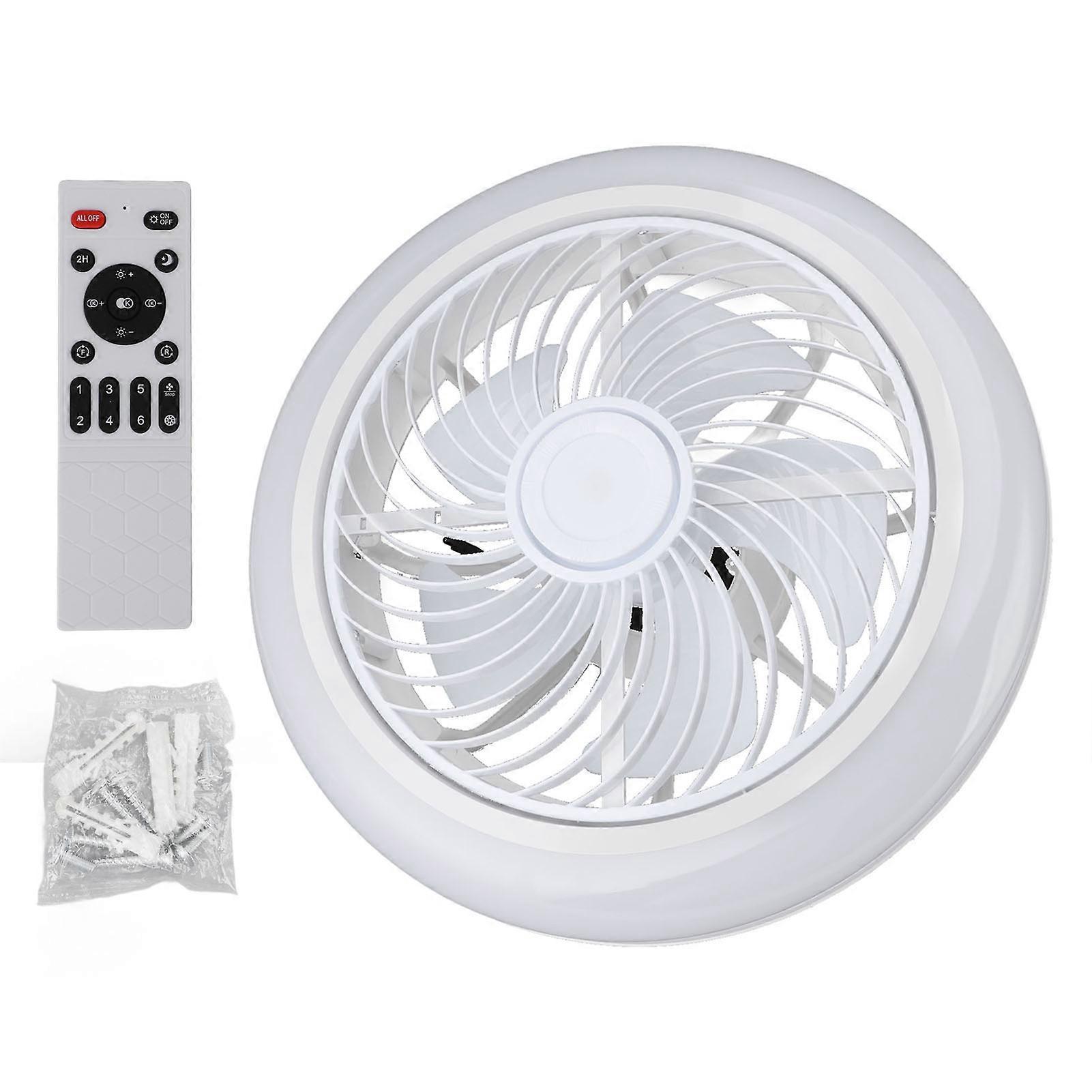 Ceiling Fan Light 6 Wind Speeds 3000K to 6000K Stepless Dimmable Quiet Modern Ceiling Fan with Light and Remote for Bedroom 85 to 265V