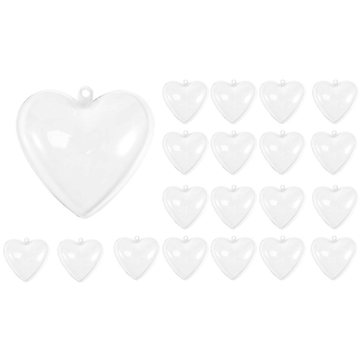 20PCS Heart Shape Balls Plastic parent Xmas Decor 2021 DIY Home