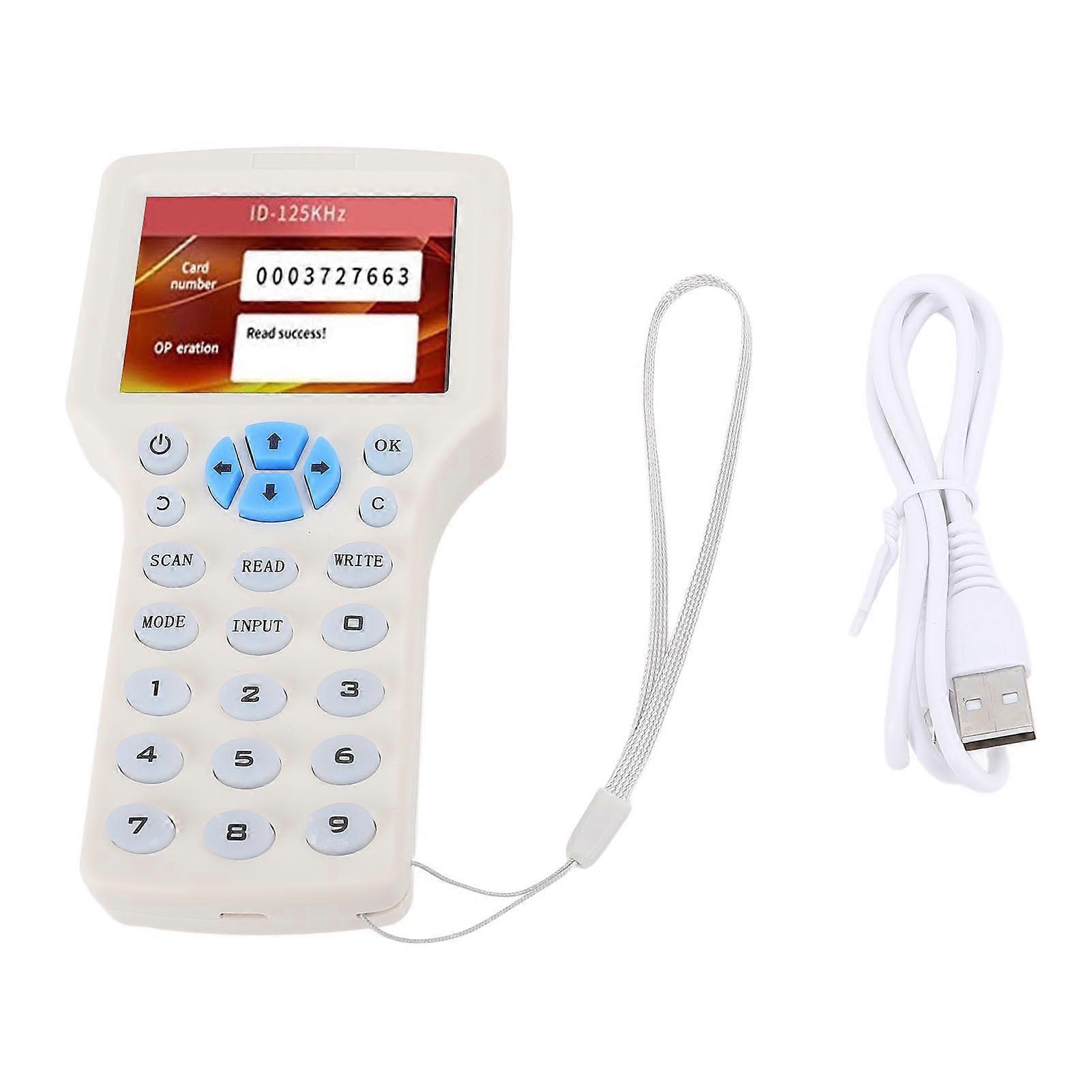 13.56MHz Card Reader Writer Cloner Copier with English Support for IC Card Key Fob UID Access Control System 10 Frequency