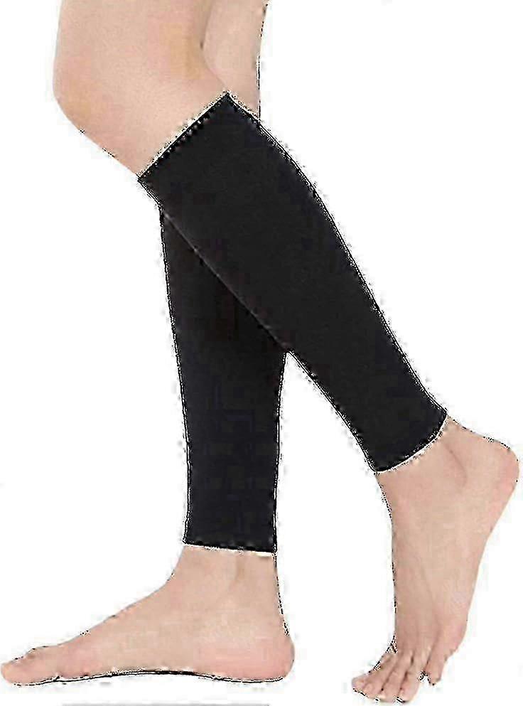 2 Pair 20-30mmHg Calf Compression Sleeves - Footless Support for Varicose Veins