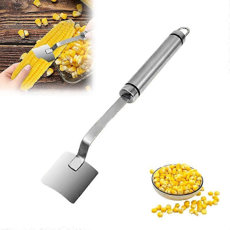 Stainless Steel Long Handle Corn Peeler for Easy Kitchen Use, Ergonomic Design, Durable, and Rust-Resistant