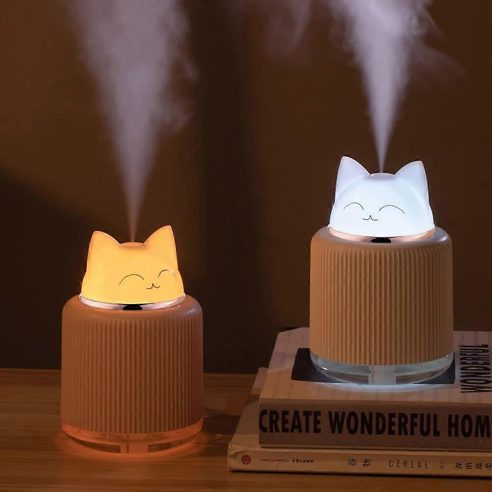 Mini Humidifier Cute Cat Mist for Kids Bedroom 300ml