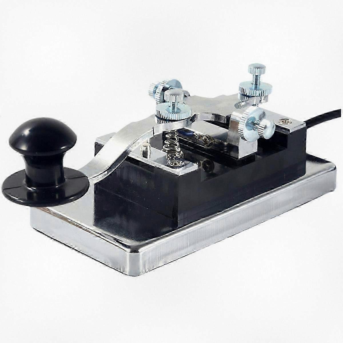 Manual Morse Code Key for Shortwave Radio, DIY Telegraph Key, Radio Communication Teaching Tool with 6.5mm Plug
