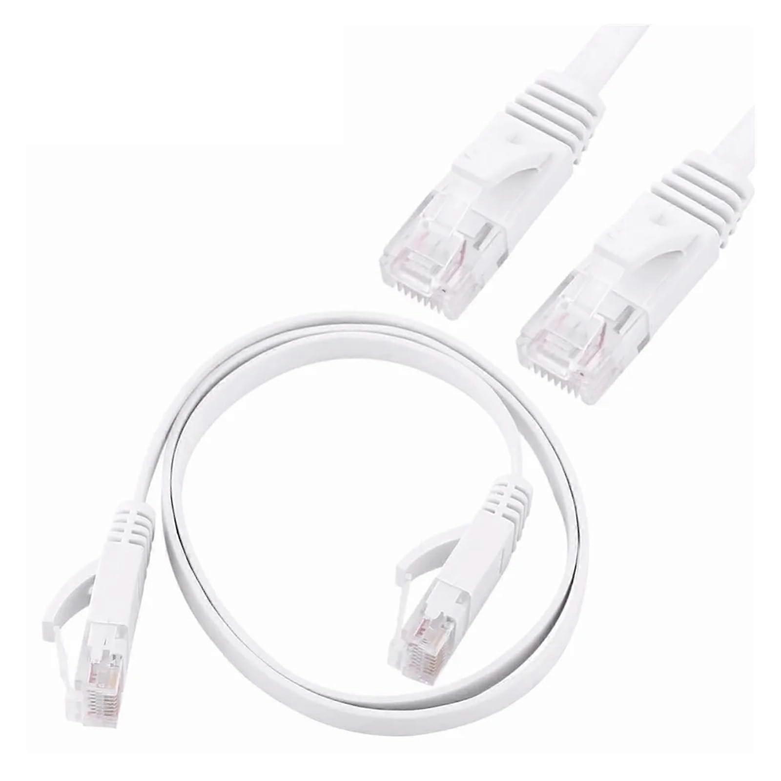 CAT6 Flat Ethernet Cable RJ45 15m 20m 30m for Computer Router LAN Network, Compatible with CAT 6 Devices