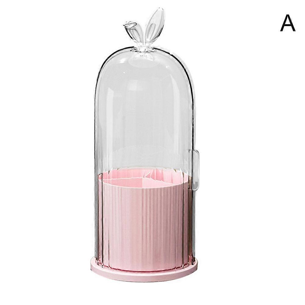 Modern Rotating Toothbrush Holder with Sliding Lid 360-Degree Rotation and Drainage Holes for Bathroom Countertop Organization