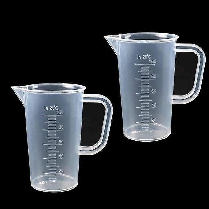 Measuring cup 100 ml, 2 pieces mini measuring cup, small measuring cup, precision measuring cup, heat-resistant precision measuring cup, liter measure
